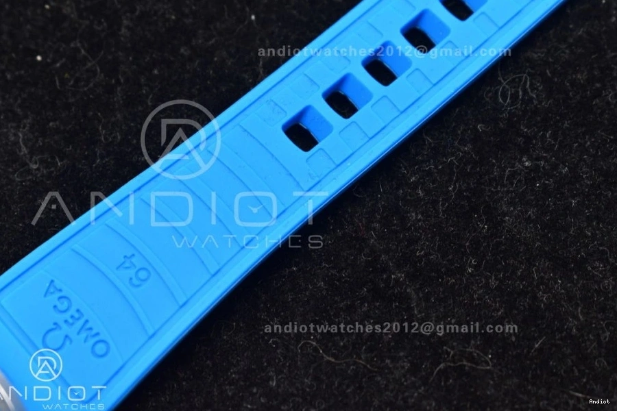 Blue Seamaster White on TF A2824 Dial 1:1 Deep Ultra 6000M Ceramic Bezel Black Strap Best Rubber Edition SS 1221